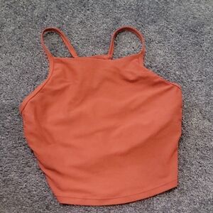 Old Navy Rust Orange Spaghetti-Strap Crop Top